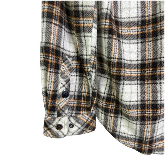 O'Neill Shirt Boys XL Cream Brown Plaid Snap Front Thick Flannel‎ Outdoorsy - Picture 7 of 10